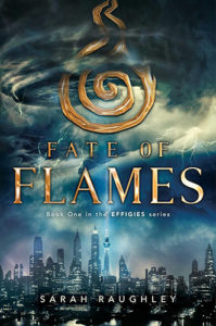 The cover of Fate of Flames shows a city scape under a gathering storm.