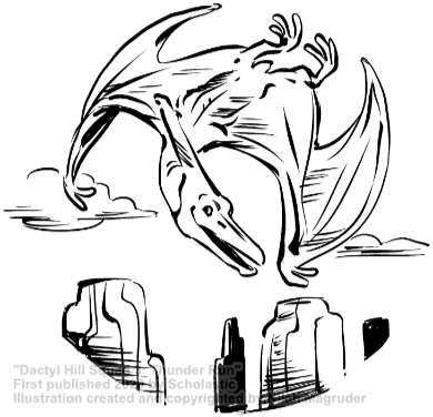 Interior illustration for Dactyl Hill Squad 3: Thunder Run.