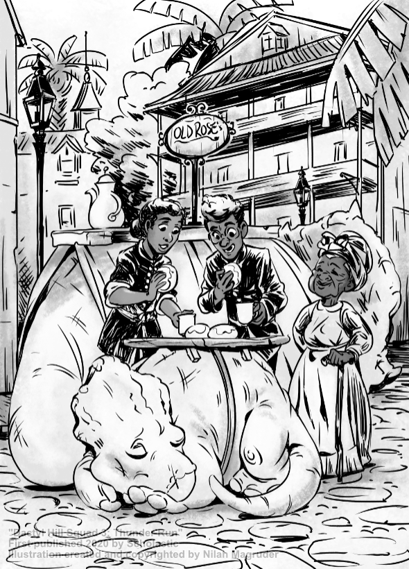 Interior illustration for Dactyl Hill Squad 3: Thunder Run.
