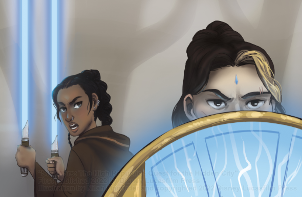 Interior illustration for Star Wars: The High Republic - Quest for the Hidden City.