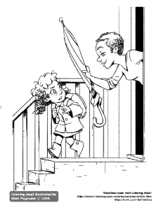 Big Umbrella Coloring Sheet